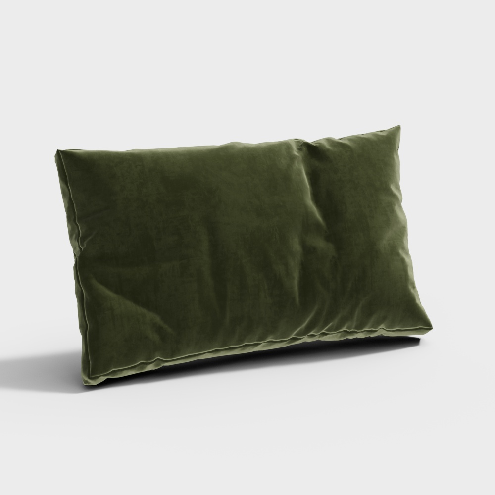 Green long throw pillow