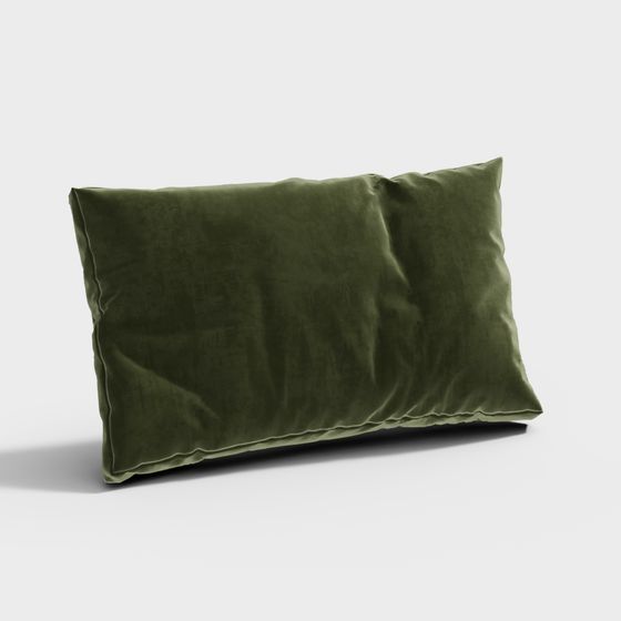 Modern Olive Green Pillowcase 3D Model