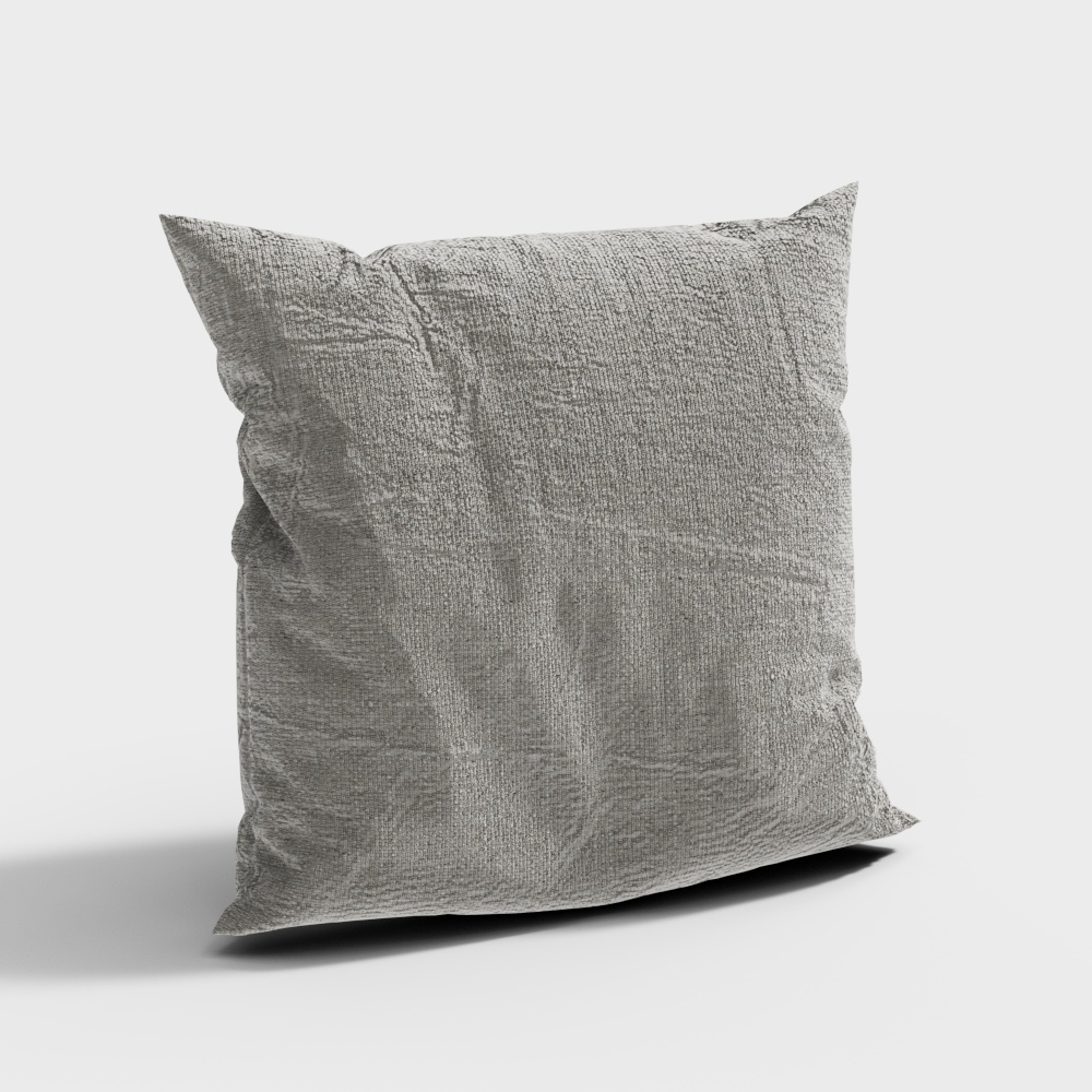 Weißes Baumwoll- und Leinenkissen