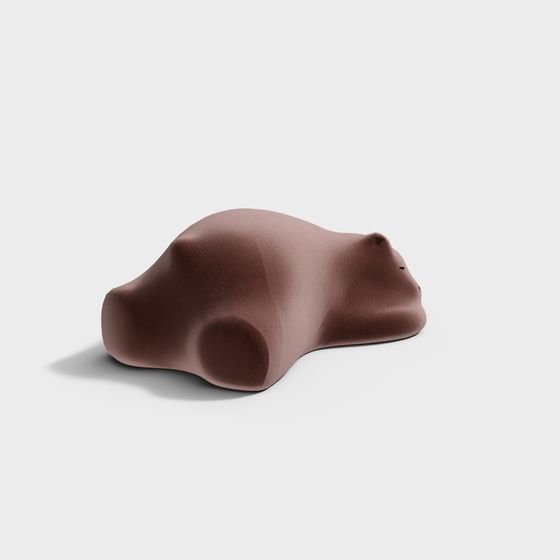 Adorable Low-Polygon Bear 3D model