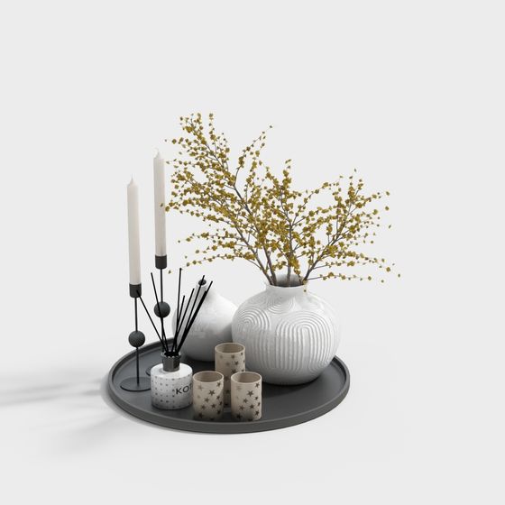 Vase Ornaments Candle Ornaments 3D Model