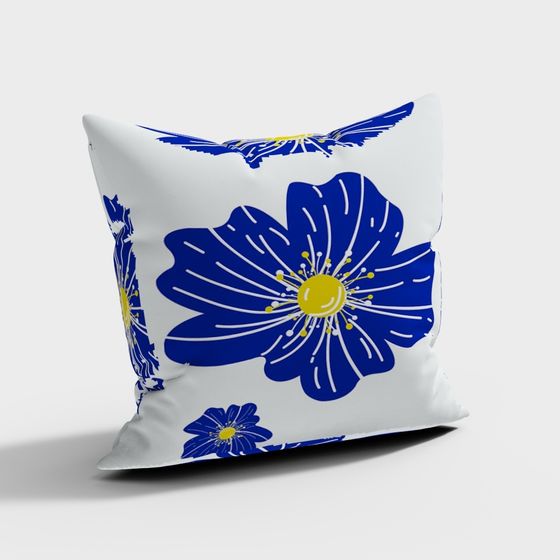 Charming Low-Poly Pillow Cover 3D Model