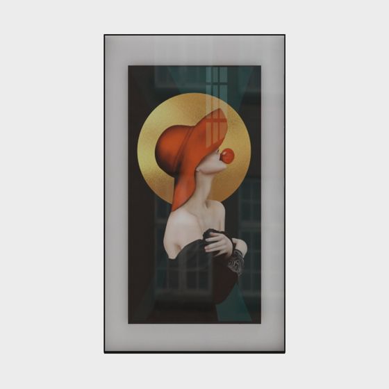 Stylish Mirror 3D Model Reflecting Modern Elegance