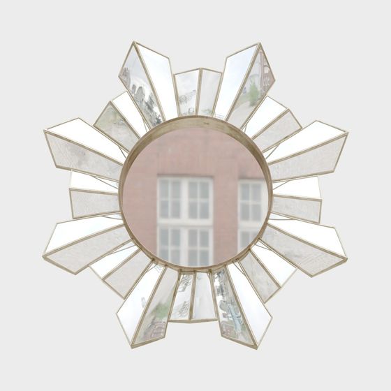 Stylish Low-Poly Sun Mirror 3D model