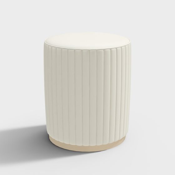 Elegant Round Stool 3D model for Modern Aesthetics