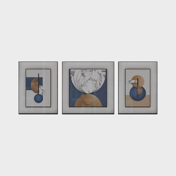 Abstract Picture Frame 3D model for Modern Art