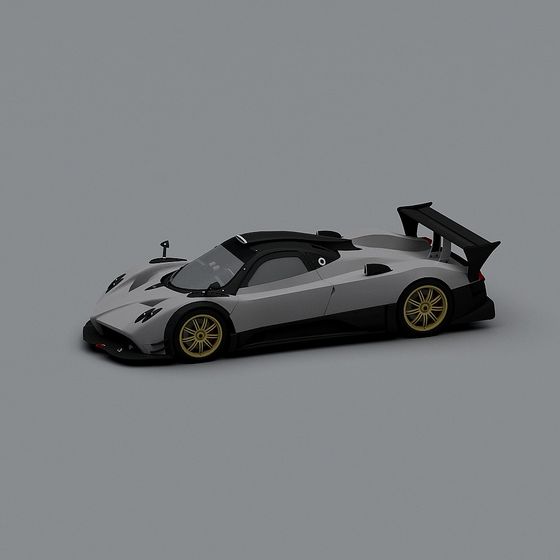 Modern Low-Poly Racing Car 3D model