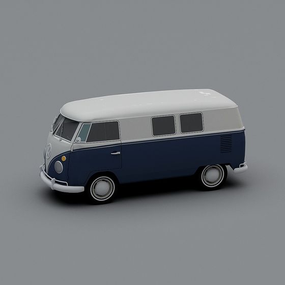 Classic Van 3D model - A Blend of Retro and Modern