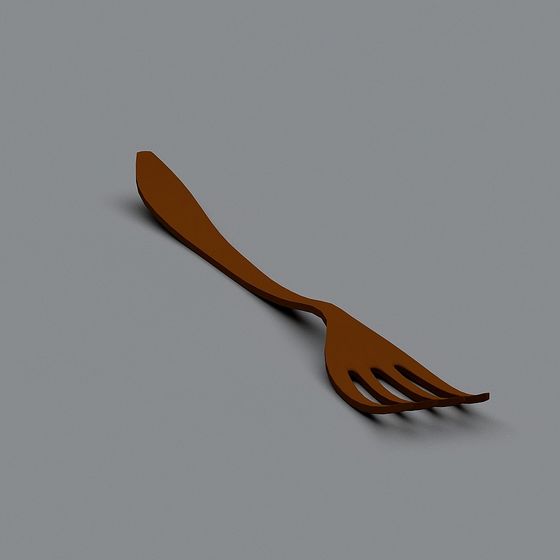 Modern Low-Poly Fork 3D model
