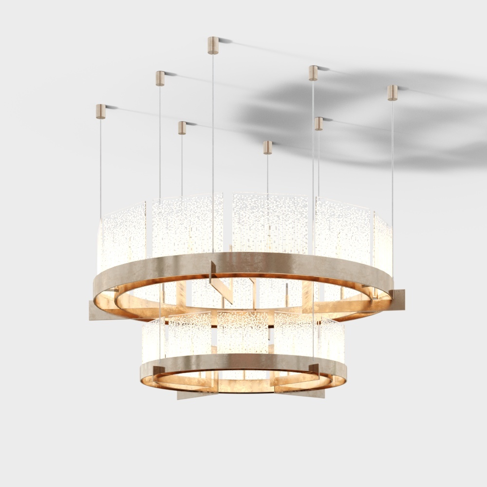 Modern light luxury glass chandelier