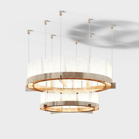 Charming Low-Poly Chandelier 3D model