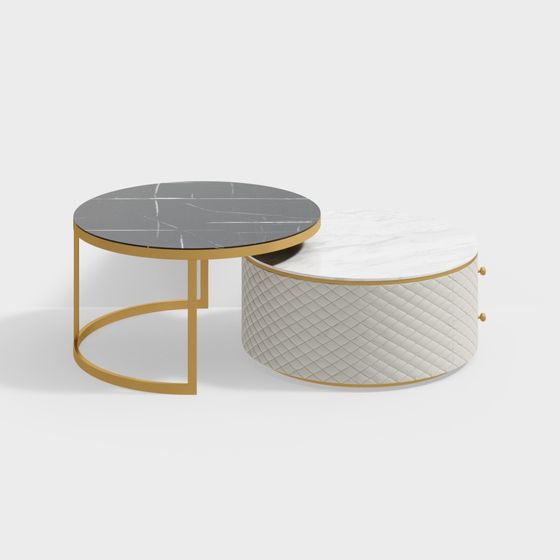 Sleek Round Coffee Table 3D model