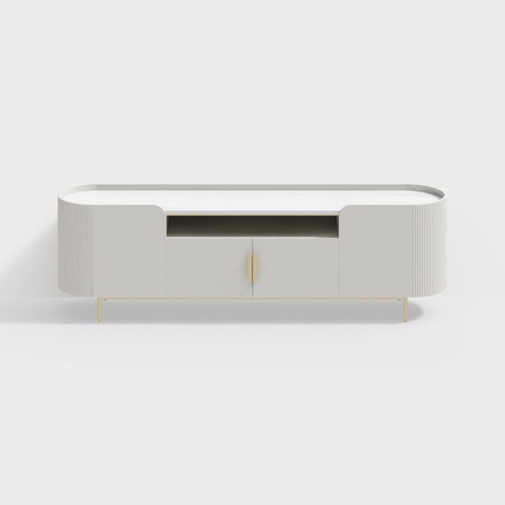 Modern Minimalist TV Stand 3D model