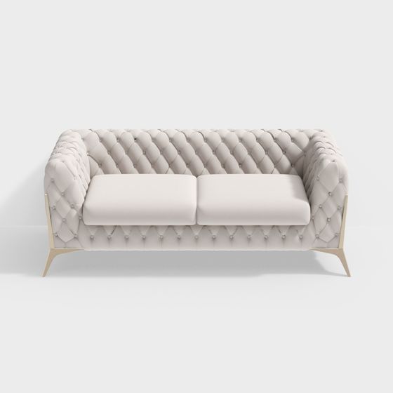 Elegant Low-Poly 3D Sofa Model