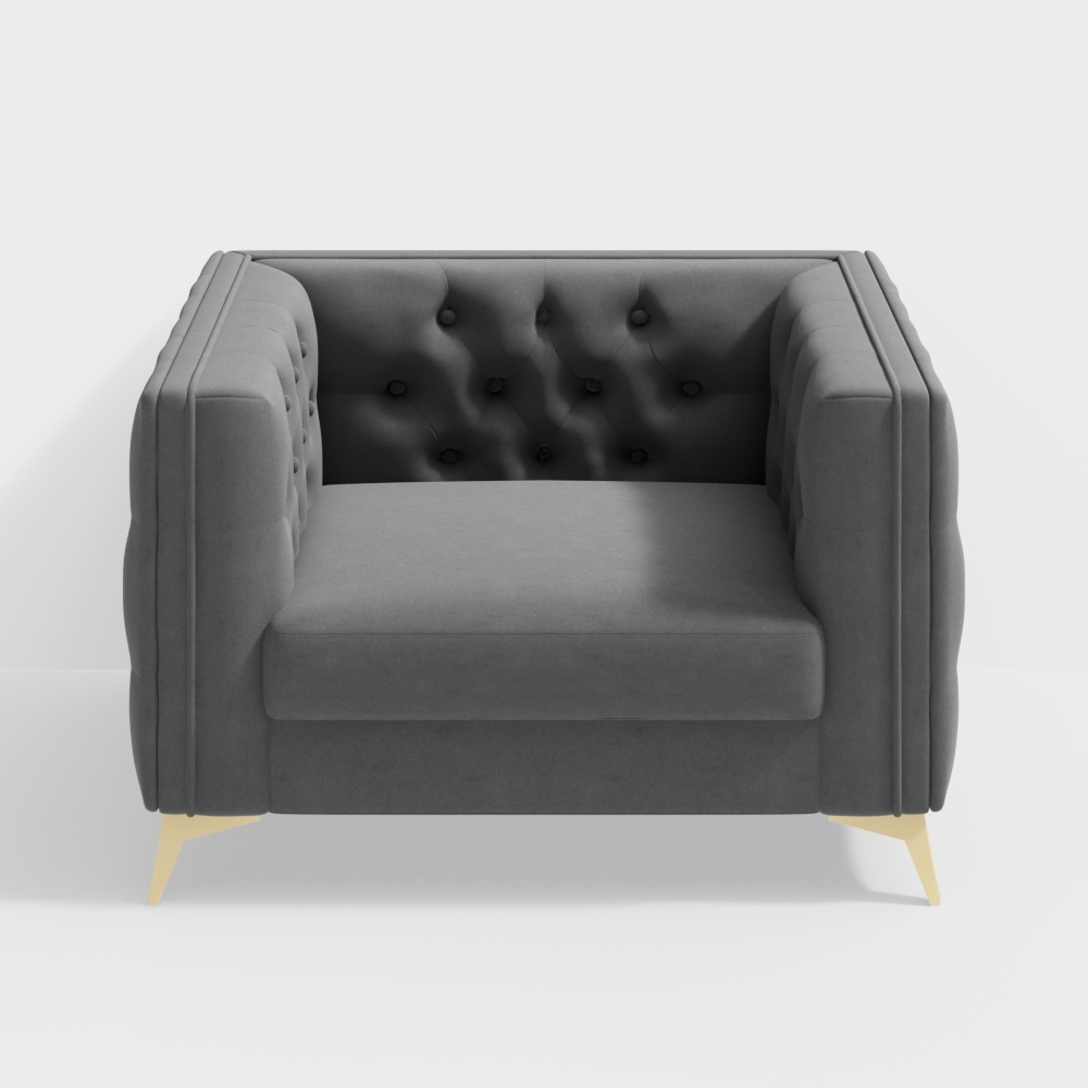 Velvet single-seat sofa - BSFS12 - Fan Chenmei home