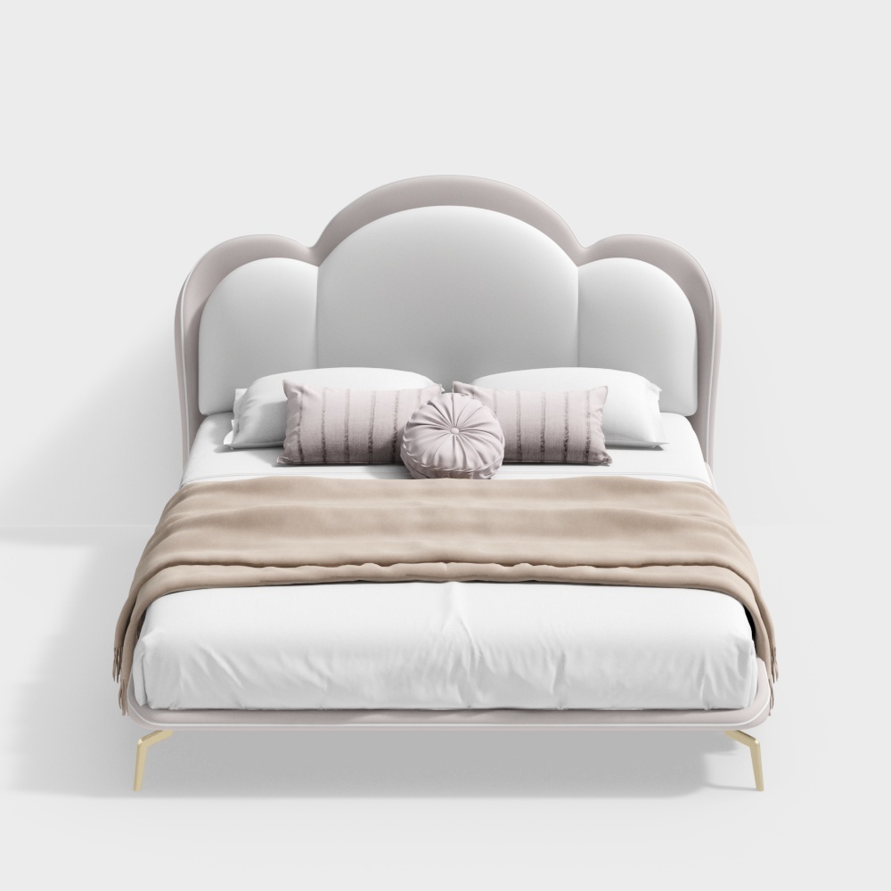 Cloud Bed 3D model - Elegant Design for Modern Interiors
