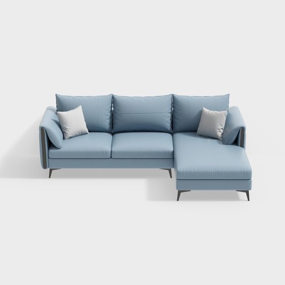 Stylish Low Poly Modern Sofa 3D model