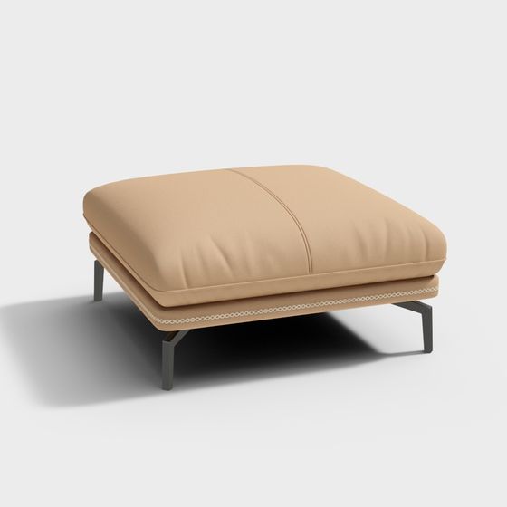 Minimalist Sofa Stool 3D Model