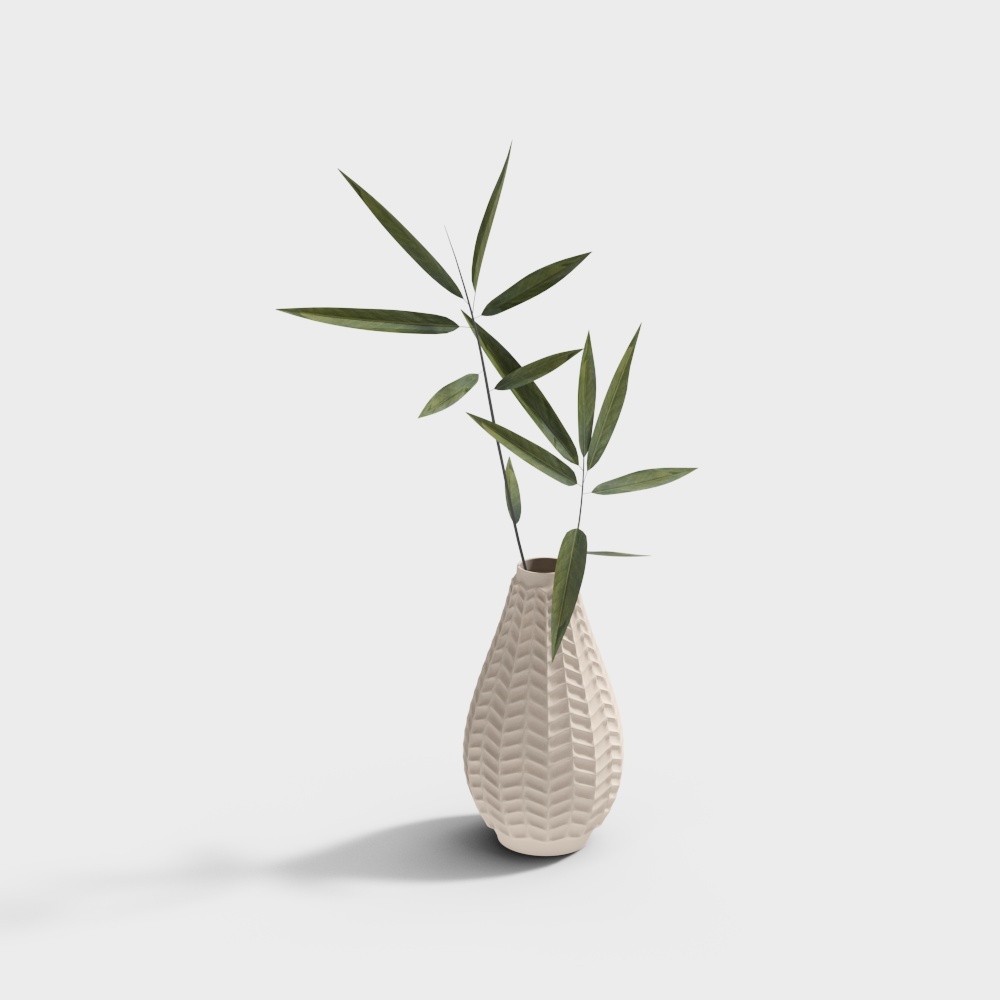 Bamboo Leaf Vase 3D model