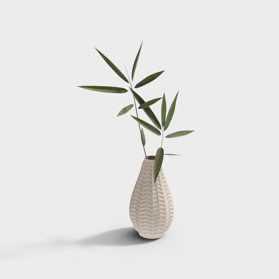 Bamboo Leaf Vase 3D model