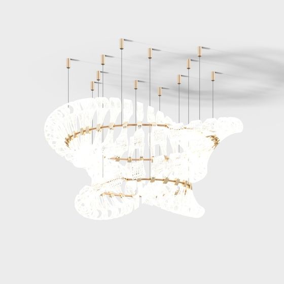 Woven Light Chandelier 3D model