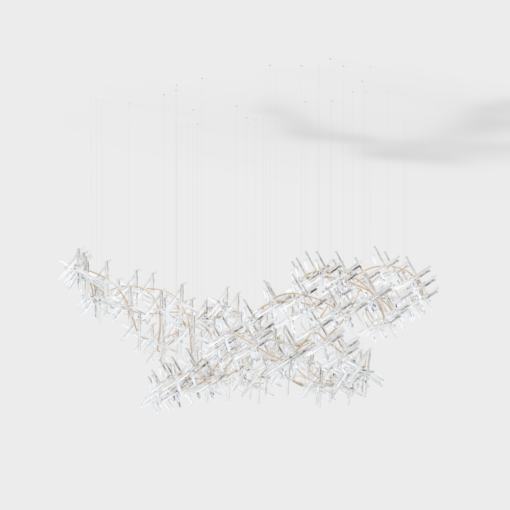 Crystal Web Pendant 3D Model – Low-Poly Crystal Design