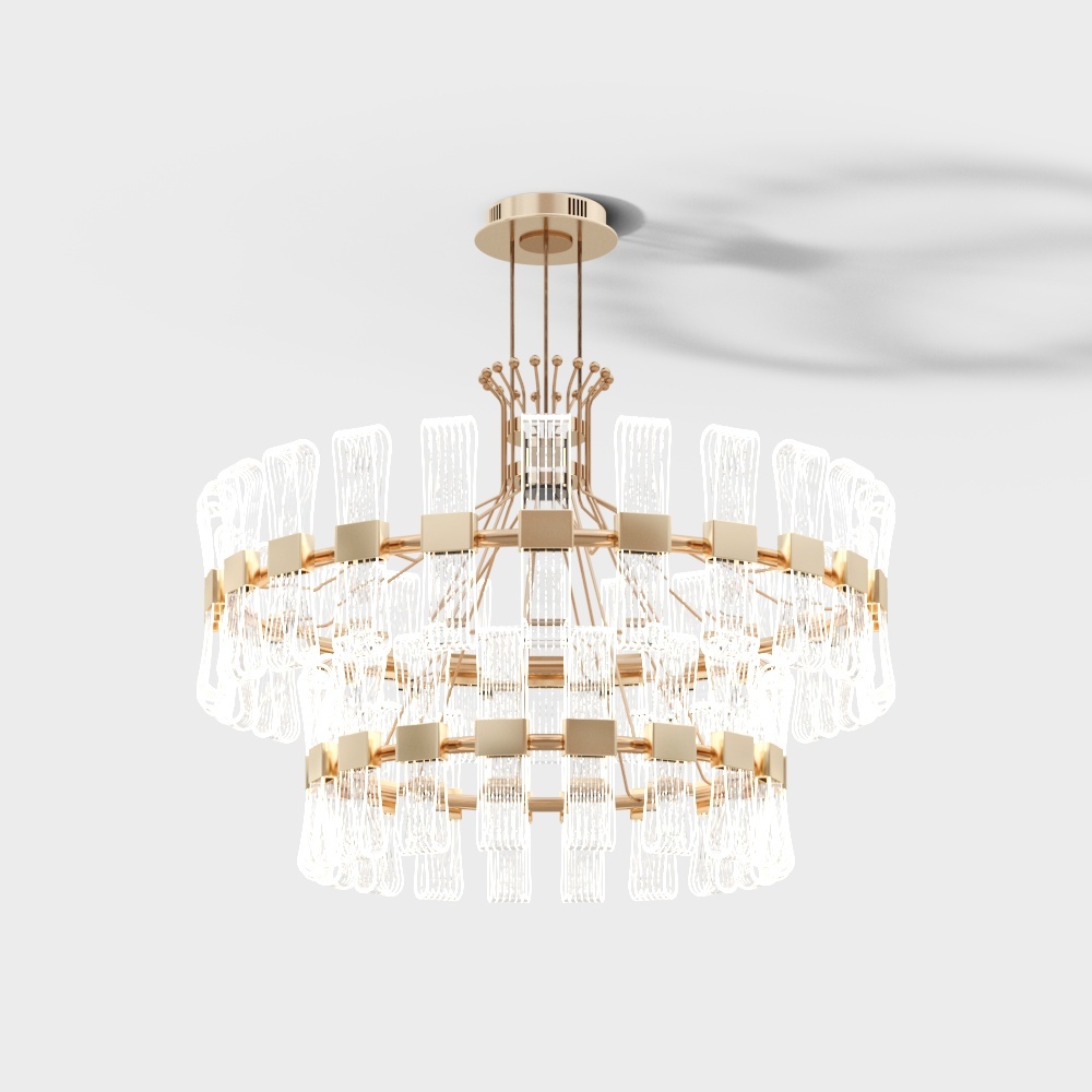 Đèn chùm đôi sang trọng hiện đại