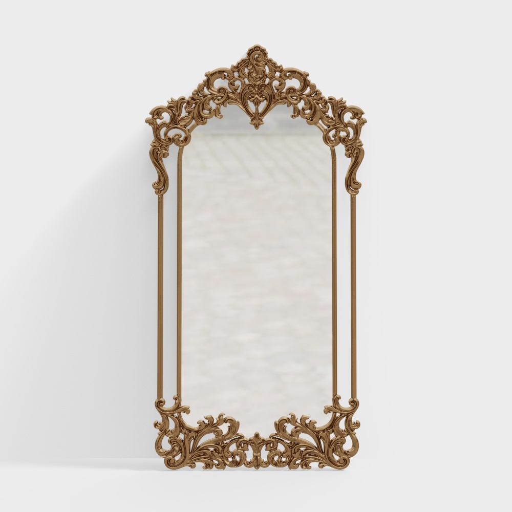 Elegant Vintage Mirror Frame 3D model