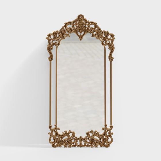 Elegant Vintage Mirror Frame 3D model