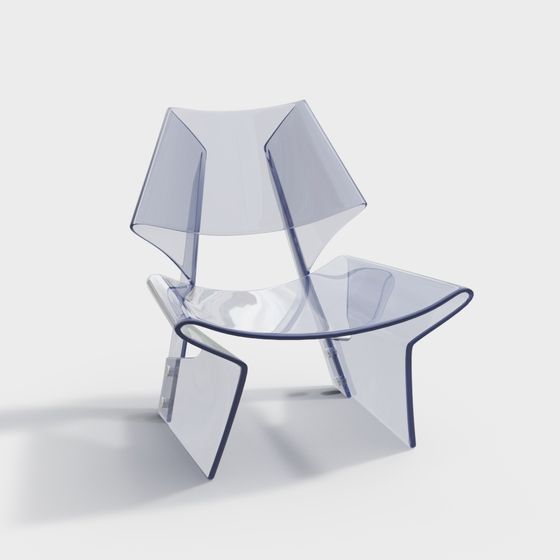 Transparent Glass Chair 3D model