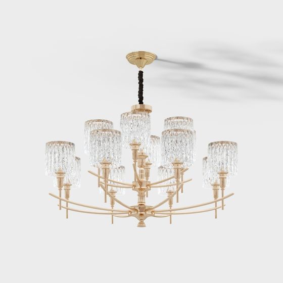 Crystal Elegance 3D model Chandelier