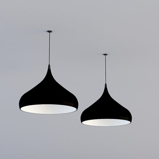 Sleek Pendant Lights 3D model