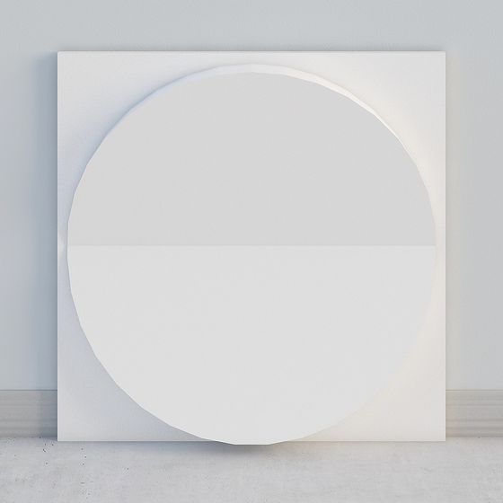 Elegant Round Decorative Panel 3D model
