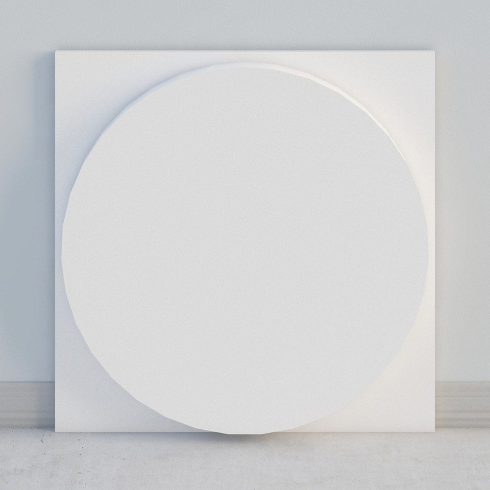 Circle and Square 3D model - Modern Minimalist Design