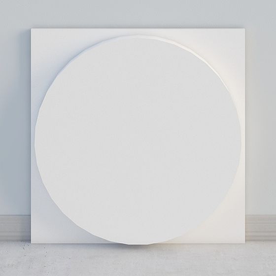 Circle and Square 3D model for Modern Projects