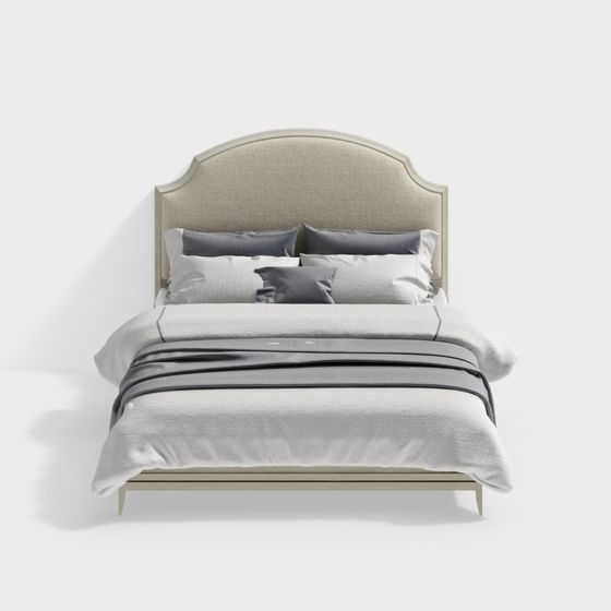 Sleek Low-Poly 3D Bed Model for Modern Spaces