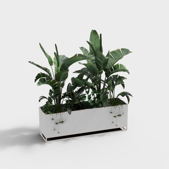 Stylish Urban Planter Box 3D model for Creative Spaces