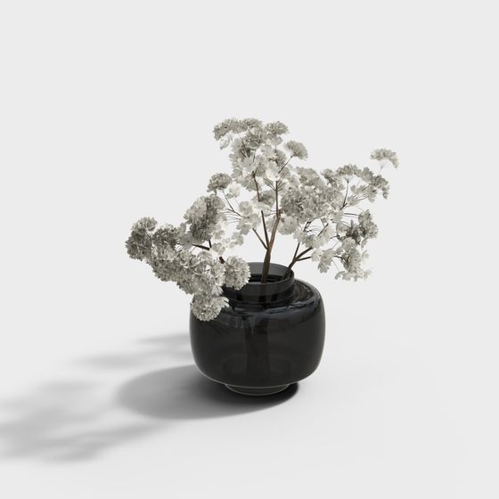 Cherry Blossom Vase 3D model for Creative Projects