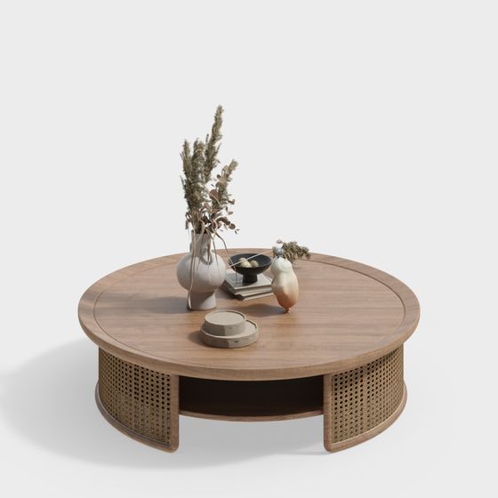 Round Coffee Table 3D model for Modern Interiors