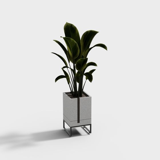 Urban Oasis Potted Plant 3D model