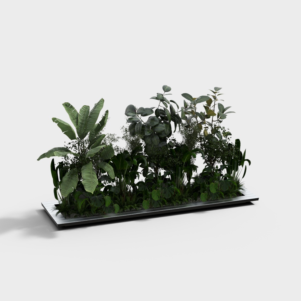 Vibrant Tropical Garden 3D model