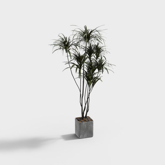 Wabi-Sabi Greenery 3D Model for Natural Decor