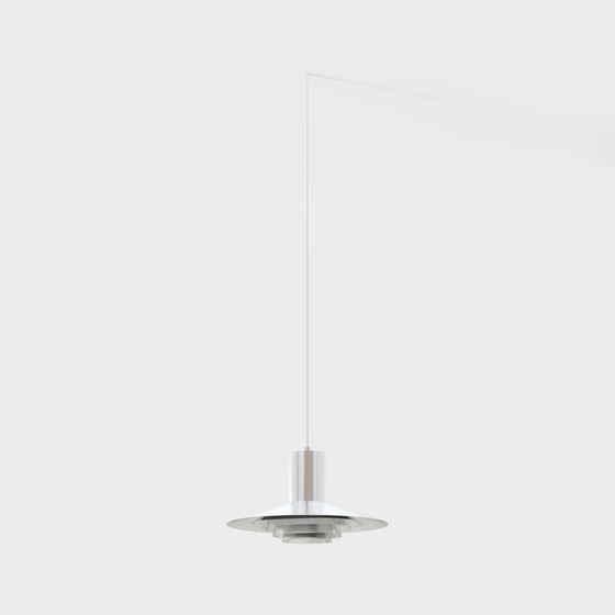 Sleek Minimalist Pendant Light 3D model