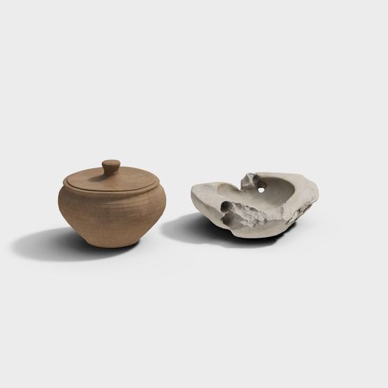 侘び寂び風ユニークな土鍋