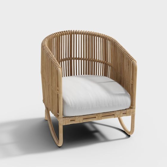 Charming Rattan Chair 3D model for Modern Interiors
