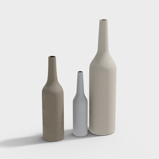 Minimalist Bottles 3D model