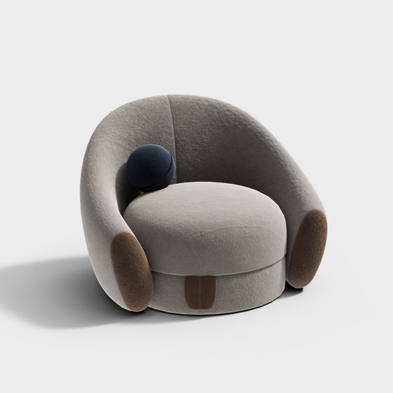 Low-Poly Detailed 3D Sofa Model