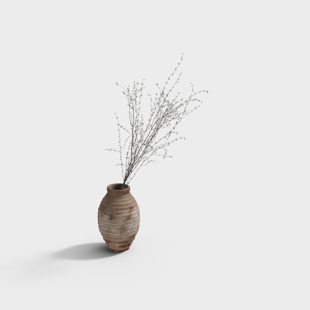 Snow Branch Vase 3D model