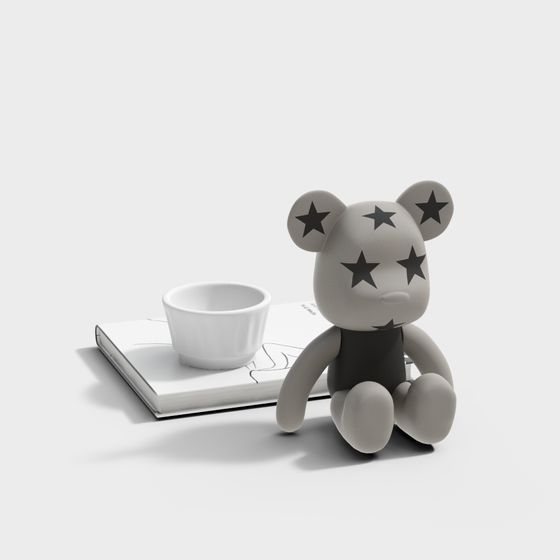 Charming Starry Bear 3D model for Creative Projects