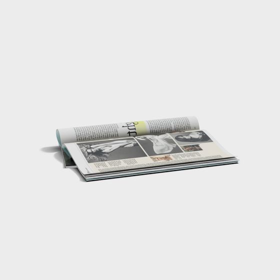 Realistic Low-Poly Magazine 3D model
